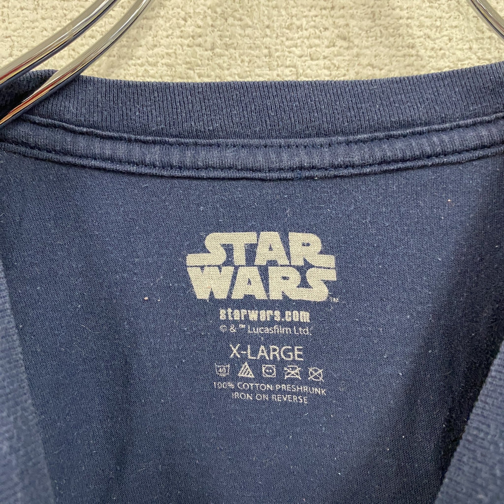 STAR WARS　スターウォーズ　BB-8　Disney　ディズニー　半袖プリントTシャツ　紺　ネイビー　XLサイズ　古着