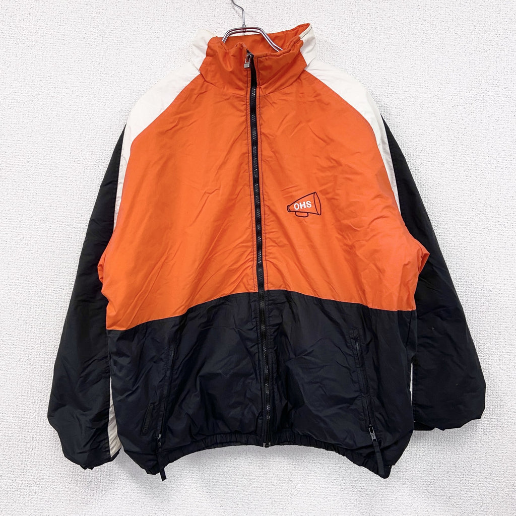 90s　Holloway　ホロウェイ　フルジップナイロンジャケット　中綿入り　ヴィンテージ　トライカラー　Lサイズ　古着