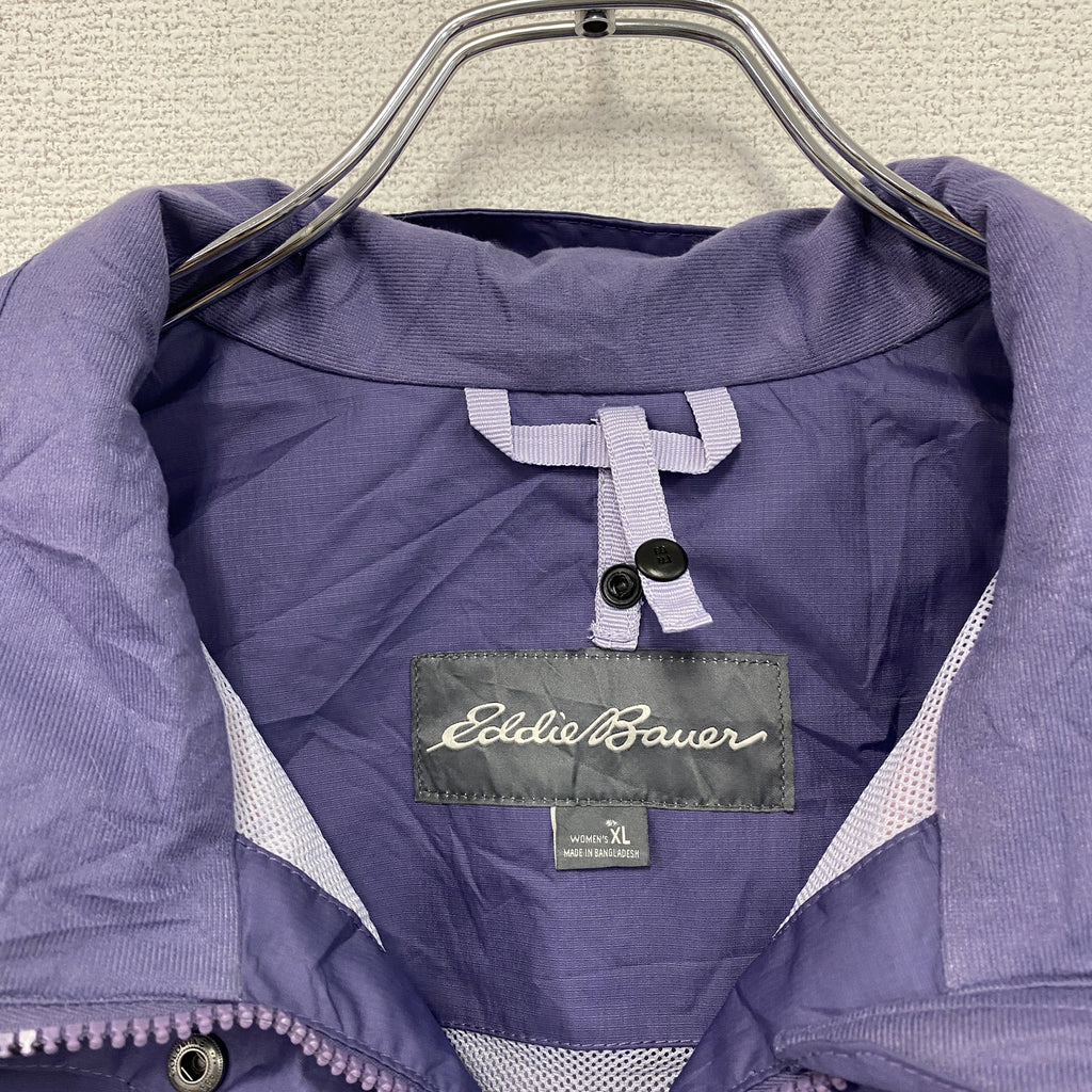 Eddie Bauer　エディーバウアー　フルジップジャケット　紫　パープル　XLサイズ レディース ポリエステル 古着