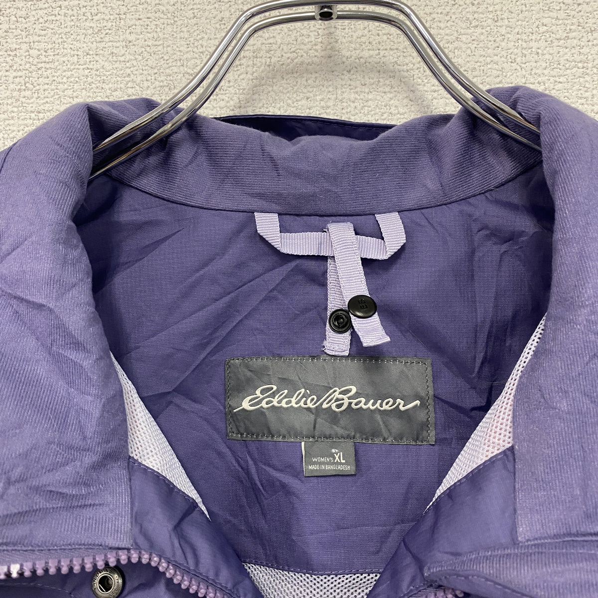 Eddie Bauer　エディーバウアー　フルジップジャケット　紫　パープル　XLサイズ レディース ポリエステル 古着