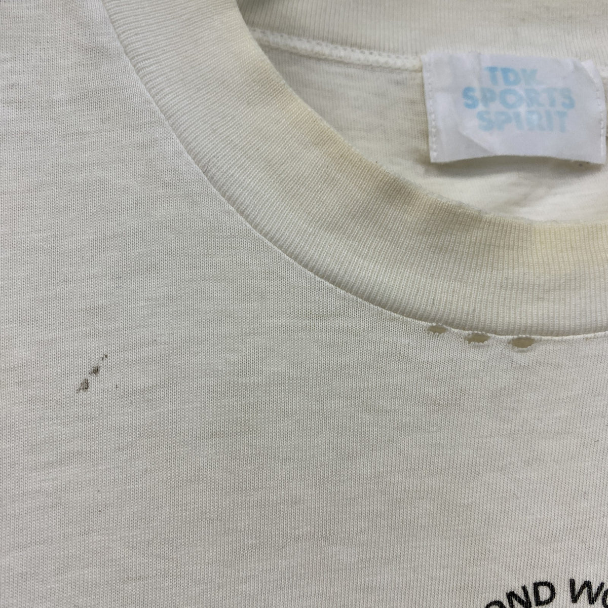TDK SPORTS SPIRIT PRESENT　半袖プリントTシャツ　白　ホワイト　古着