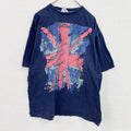 Team GB　半袖プリントTシャツ　ユニオンジャック　紺　ネイビー　2XLサイズ　古着