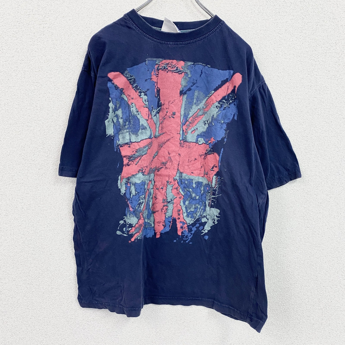 Team GB　半袖プリントTシャツ　ユニオンジャック　紺　ネイビー　2XLサイズ　古着