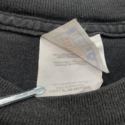 00s　Hanes　ヘインズ　半袖プリントTシャツ　ヴィンテージ　黒　ブラック　XLサイズ