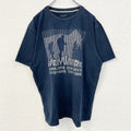 MOUNTAINRIDERS　半袖プリントTシャツ　EVERY WHERE　クルーネック　ネイビー　紺　Lサイズ　古着
