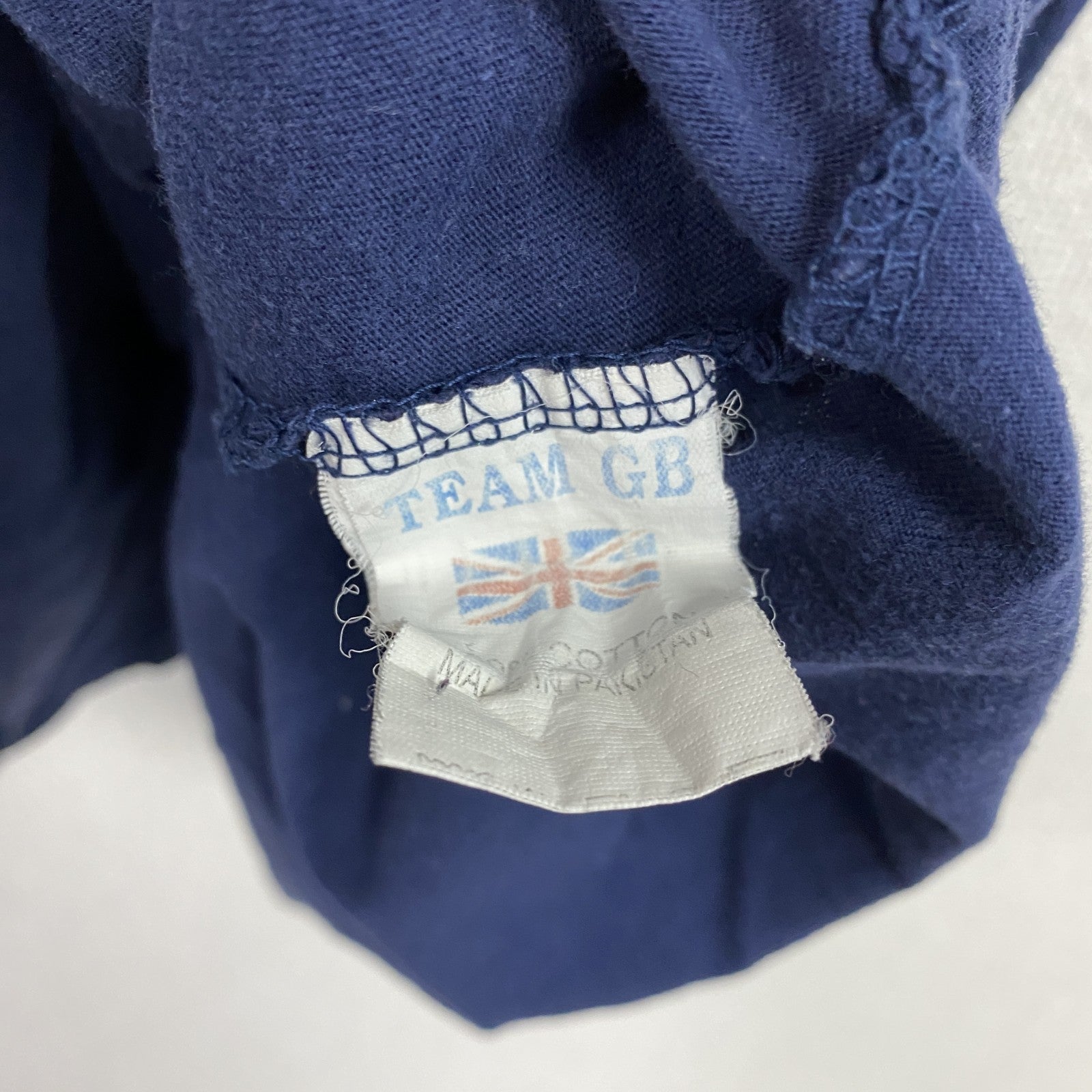 Team GB　半袖プリントTシャツ　ユニオンジャック　紺　ネイビー　2XLサイズ　古着