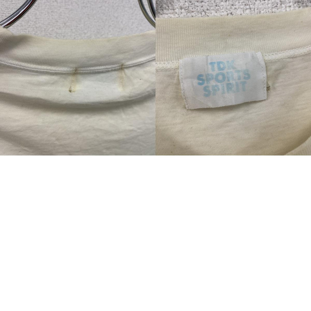 TDK SPORTS SPIRIT PRESENT　半袖プリントTシャツ　白　ホワイト　古着