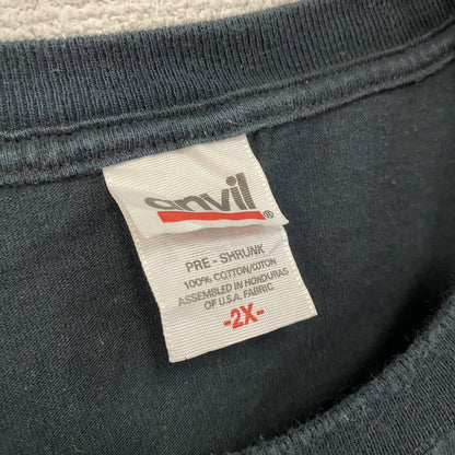 anvil　BORN TO DIVE　半袖プリントTシャツ　黒　ブラック　2Xサイズ