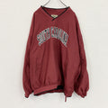 VESI SPORTSWEAR　プルオーバージャケット　アーチプリント　赤　レッド　2XLサイズ　古着