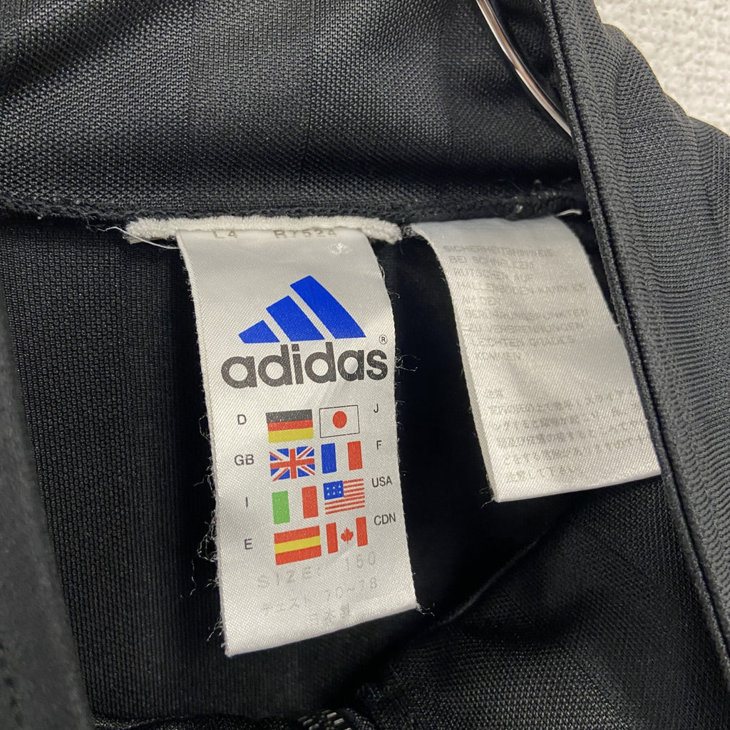 adidas　アディダス　トラックジャケット/ジャージ　黒　ブラック　150サイズ　古着