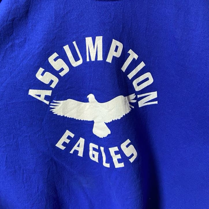 古着 used　GILDAN ギルダン　ASSUMPTION EAGLES　長袖プリントスウェット　トレーナー　Mサイズ