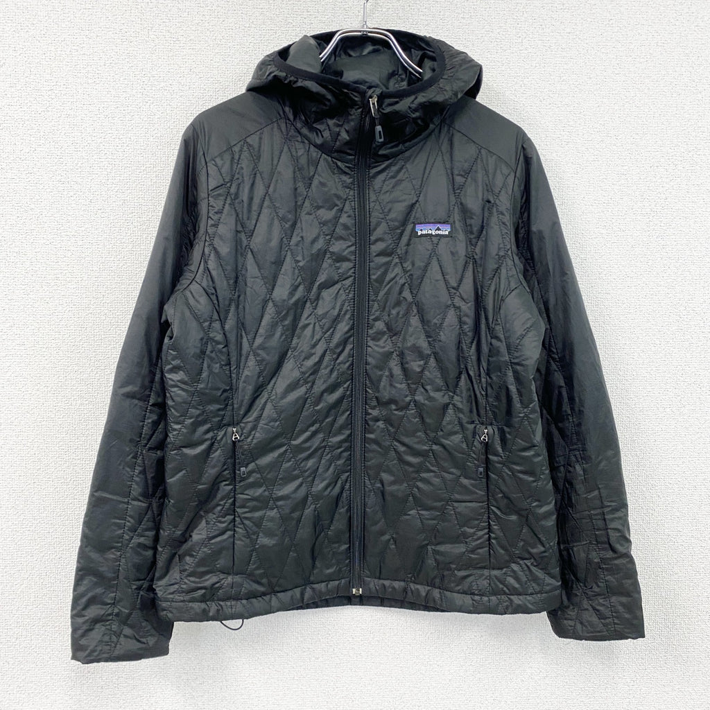 Patagonia　パタゴニア　ナノ・パフ・フーディ　キルティングジャケット　中綿入り　黒　ブラック　Lサイズ　古着