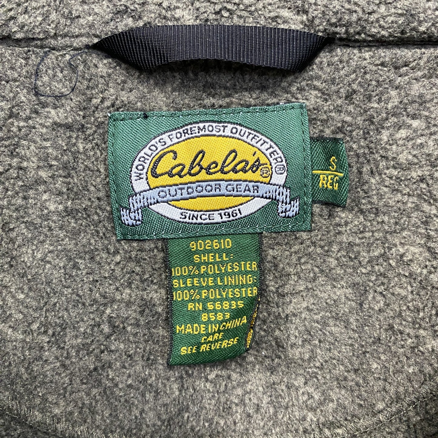 Cabela’ｓ　カベラス　フルジップフリースジャケット/ボアジャケット　カーキ　Sサイズ