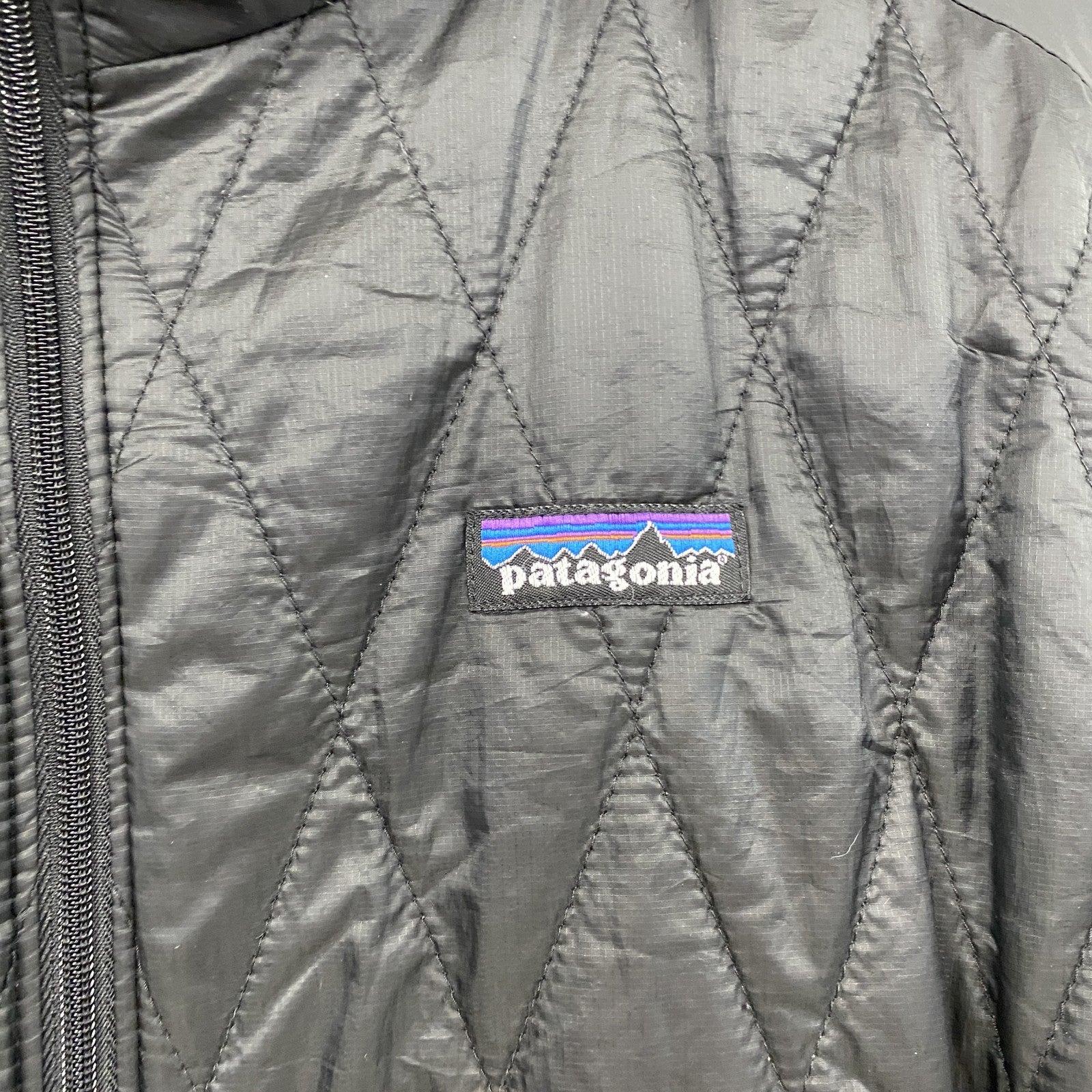 Patagonia　パタゴニア　ナノ・パフ・フーディ　キルティングジャケット　中綿入り　黒　ブラック　Lサイズ　古着