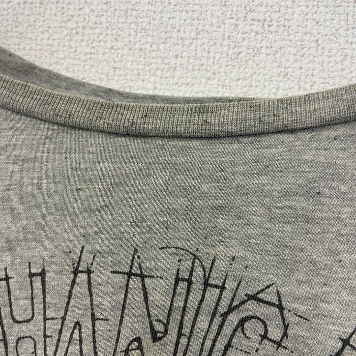 PETROL INDUSTRIES　半袖プリントTシャツ　5連プリント　アーチプリント　バイク　灰色　グレー　2XLサイズ　古着