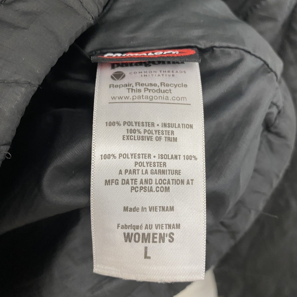 Patagonia　パタゴニア　ナノ・パフ・フーディ　キルティングジャケット　中綿入り　黒　ブラック　Lサイズ　古着