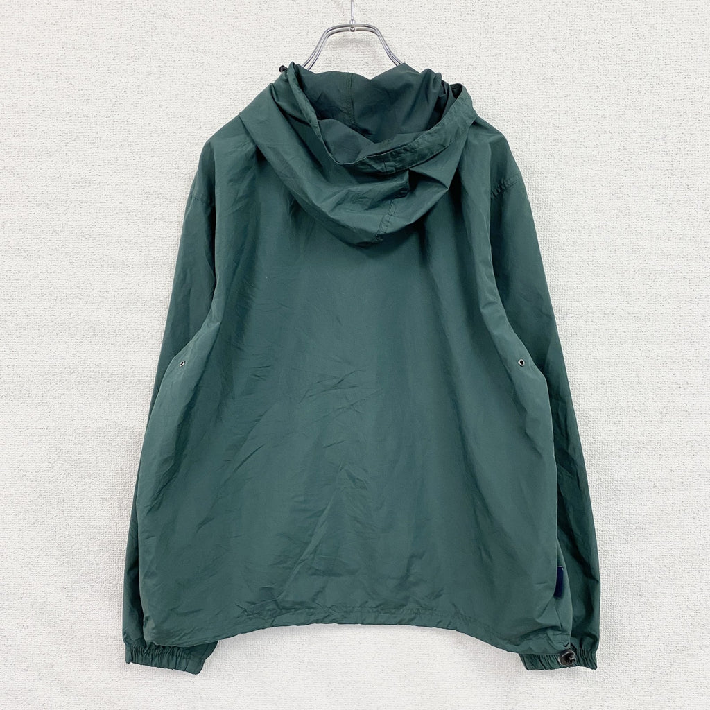 Charles River Apparel　アノラックパーカー　刺繍ロゴ　緑　グリーン　Sサイズ　古着