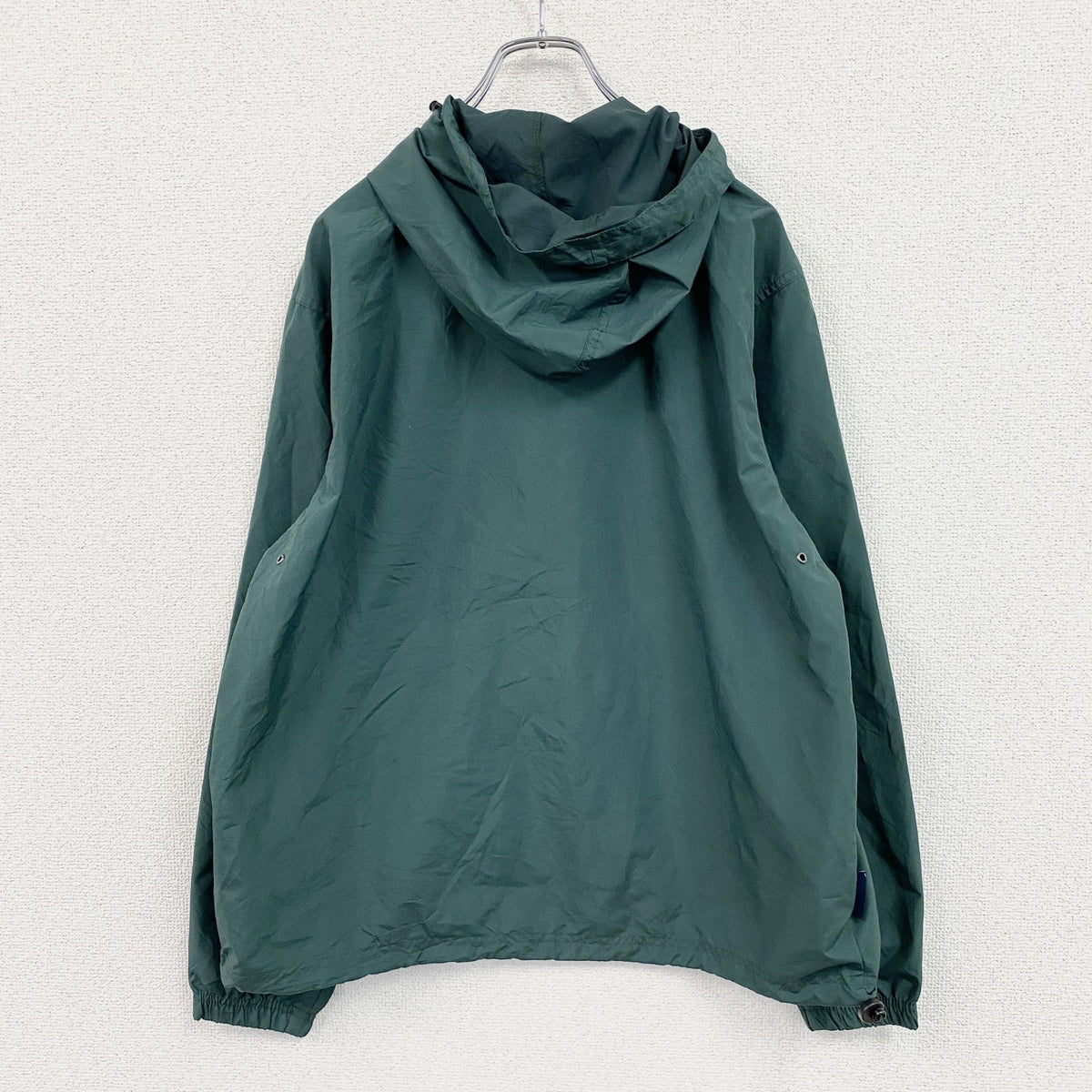 Charles River Apparel　アノラックパーカー　刺繍ロゴ　緑　グリーン　Sサイズ　古着