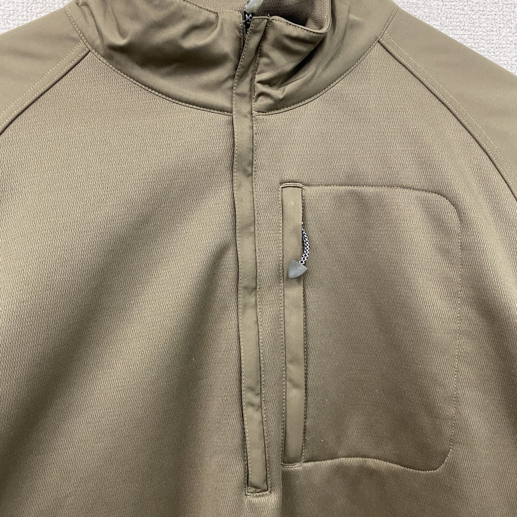NIKE GOLF　ナイキゴルフ　THERMA-FIT　ハーフジッププルオーバージャケット　スウッシュ　カーキブラウン　XLサイズ メンズ ポリエステル 古着