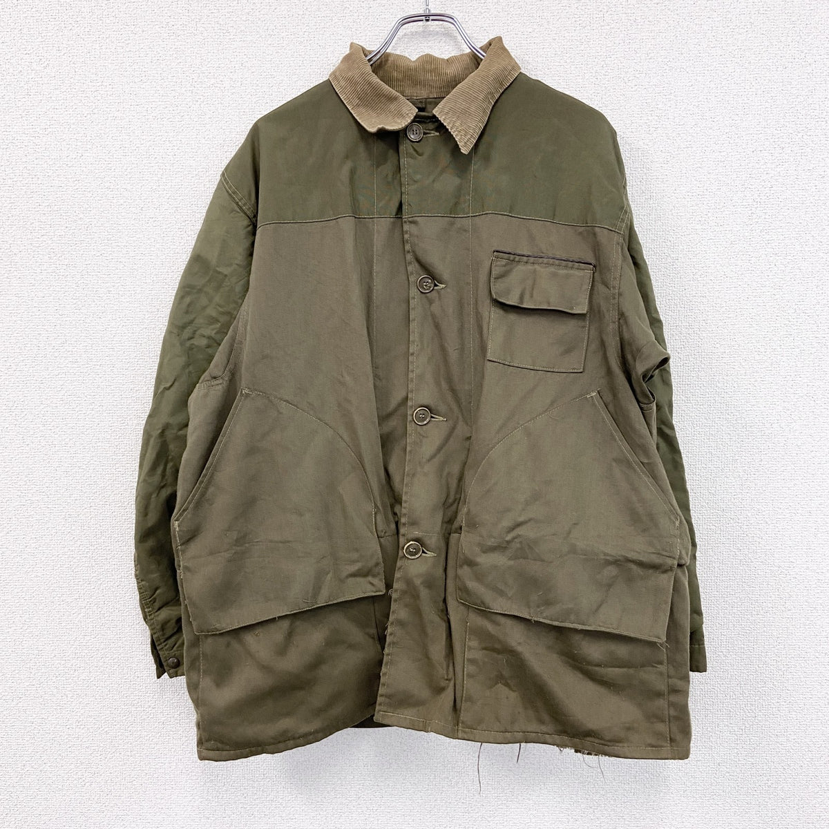 70s　Duxbak　ダックスバック　ハンティングジャケット　コーデュロイカラー　ヴィンテージ　カーキ　14サイズ　古着