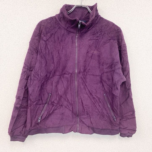 ～90s　LANDS’END　フリースジャケット/ボアジャケット　ヴィンテージ　紫　パープル　Mサイズ