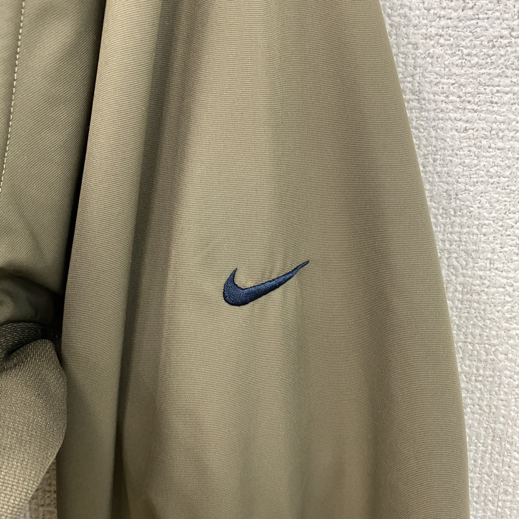 NIKE GOLF　ナイキゴルフ　THERMA-FIT　ハーフジッププルオーバージャケット　スウッシュ　カーキブラウン　XLサイズ メンズ ポリエステル 古着