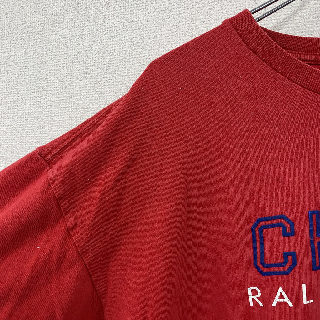 90s　CHAPS　チャップス　Ralph Lauren　半袖プリントTシャツ　星条旗　赤　レッド　Lサイズ　　ヴィンテージ　古着