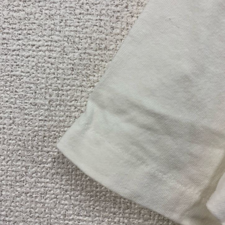 Hanes　ヘインズ　半袖プリントTシャツ　シングルステッチ　白　ホワイト　Mサイズ カットソー メンズ コットン 古着