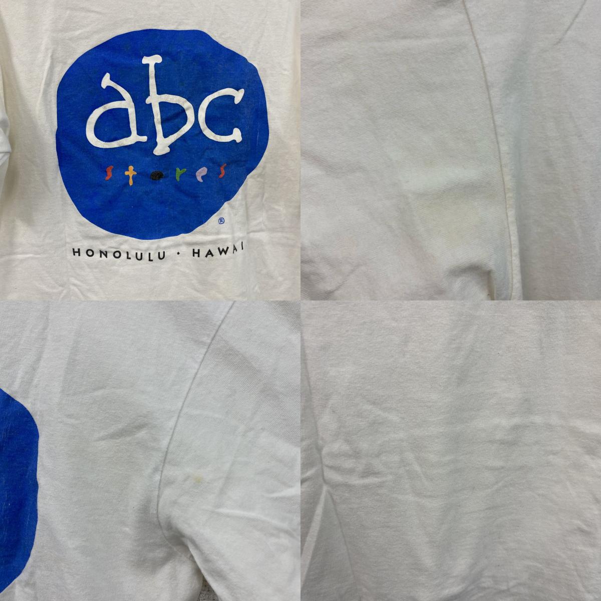 Hanes　ヘインズ　半袖プリントTシャツ　シングルステッチ　白　ホワイト　Mサイズ カットソー メンズ コットン 古着