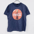 CocaCola　コカ・コーラ　半袖プリントTシャツ　紺　ネイビー　Lサイズ　古着