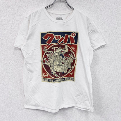 Nintendo　任天堂　SUPER MARIO　スーパーマリオ　半袖プリントTシャツ　白　ホワイト　Lサイズ