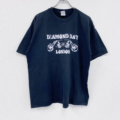 GILDAN　ギルダン　DIAMOND DAY　半袖プリントTシャツ　黒　ブラック　XLサイズ