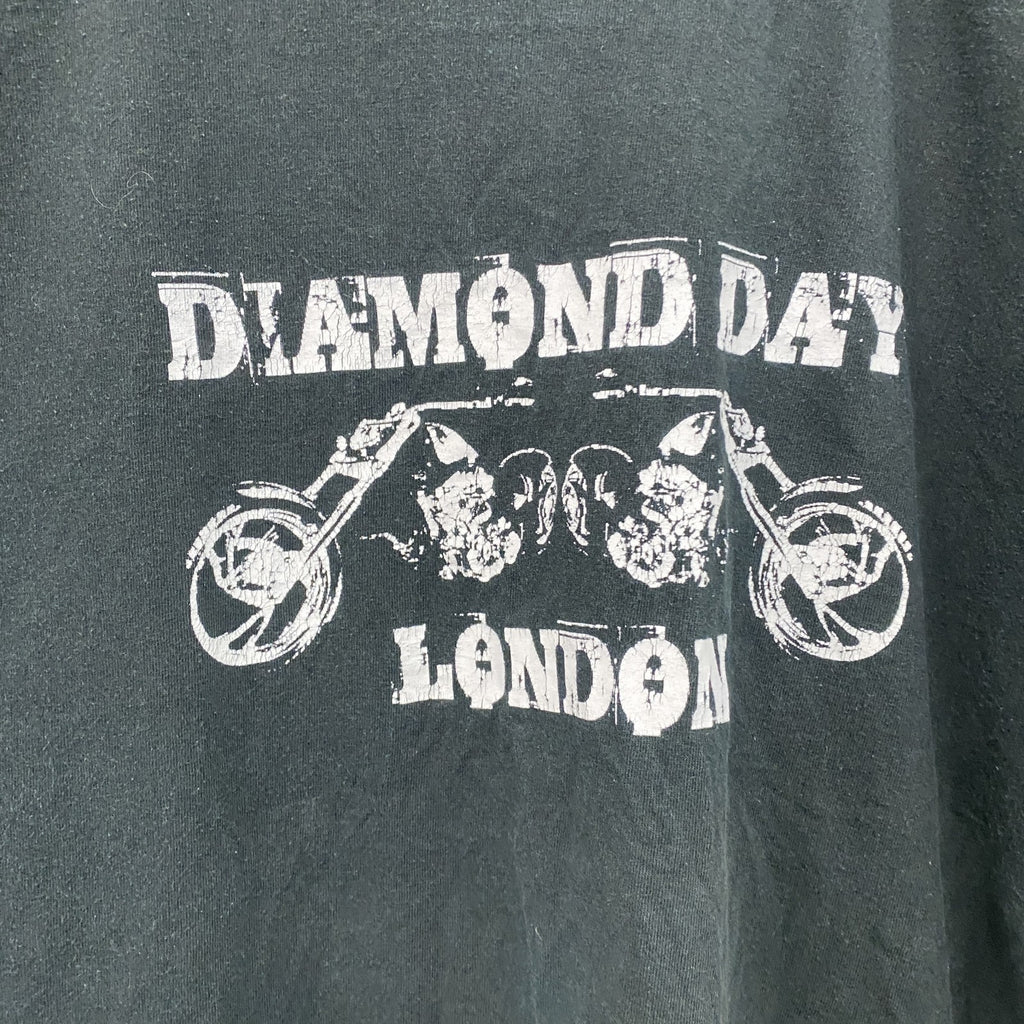 GILDAN　ギルダン　DIAMOND DAY　半袖プリントTシャツ　黒　ブラック　XLサイズ　古着