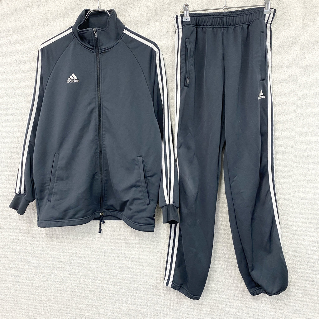 adidas　アディダス　ジャージセットアップ　トラックジャケット　トラックパンツ　紺　ネイビー　Mサイズ　古着