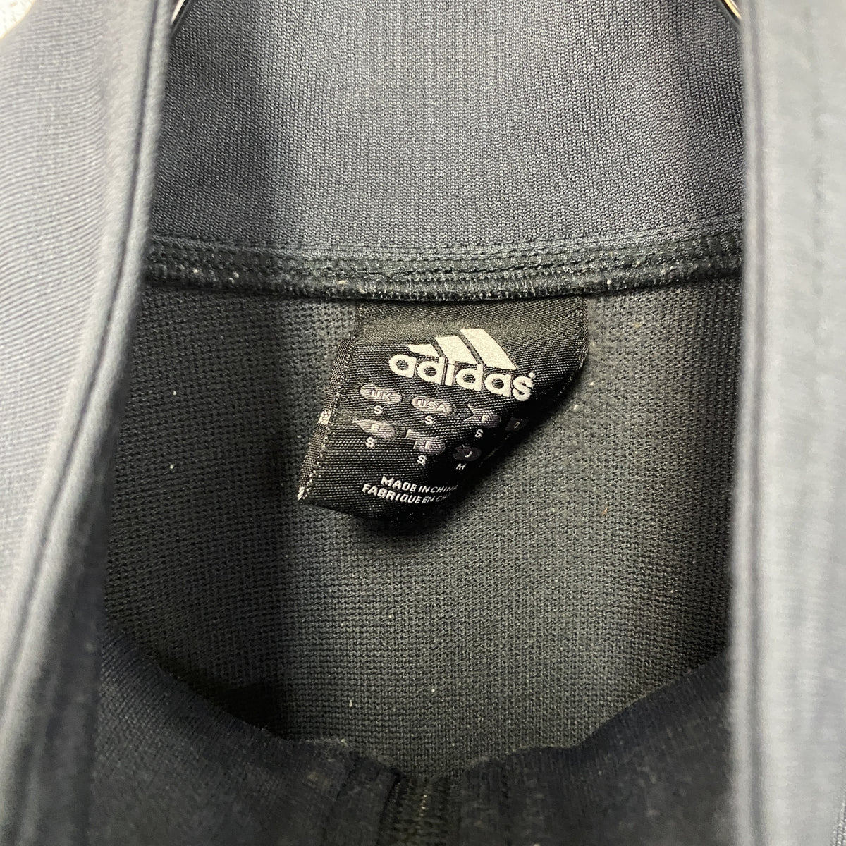 adidas　アディダス　ジャージセットアップ　トラックジャケット　トラックパンツ　紺　ネイビー　Mサイズ　古着