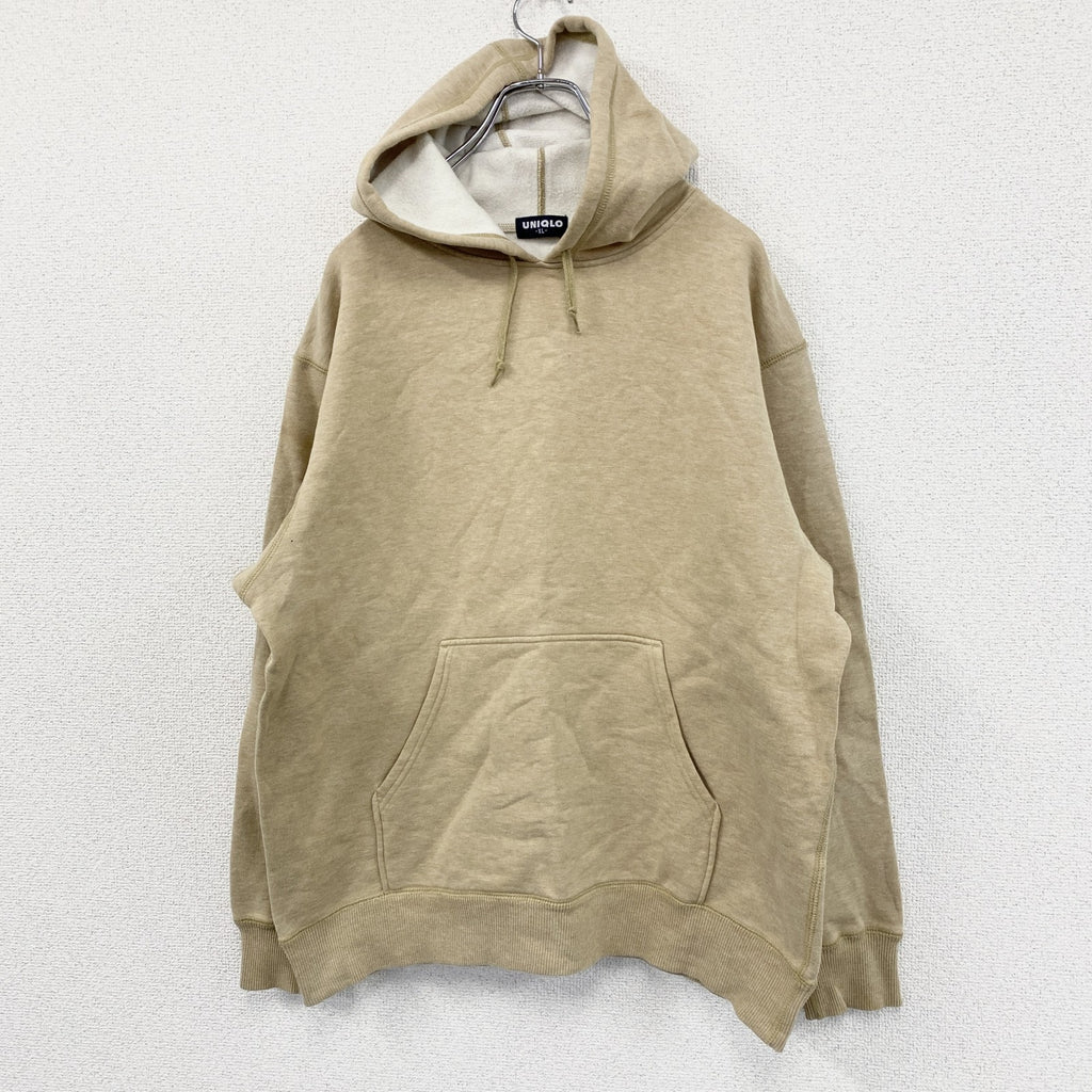 ～00s　OLD UNIQLO　オールドユニクロ　スウェットパーカー/フーディー　ヴィンテージ　ベージュ　XLサイズ　古着
