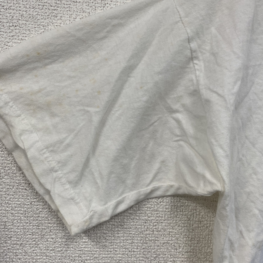 ～90s　Afhtan　半袖プリントTシャツ　ユーロヴィンテージ　白　ホワイト　Lサイズ　古着