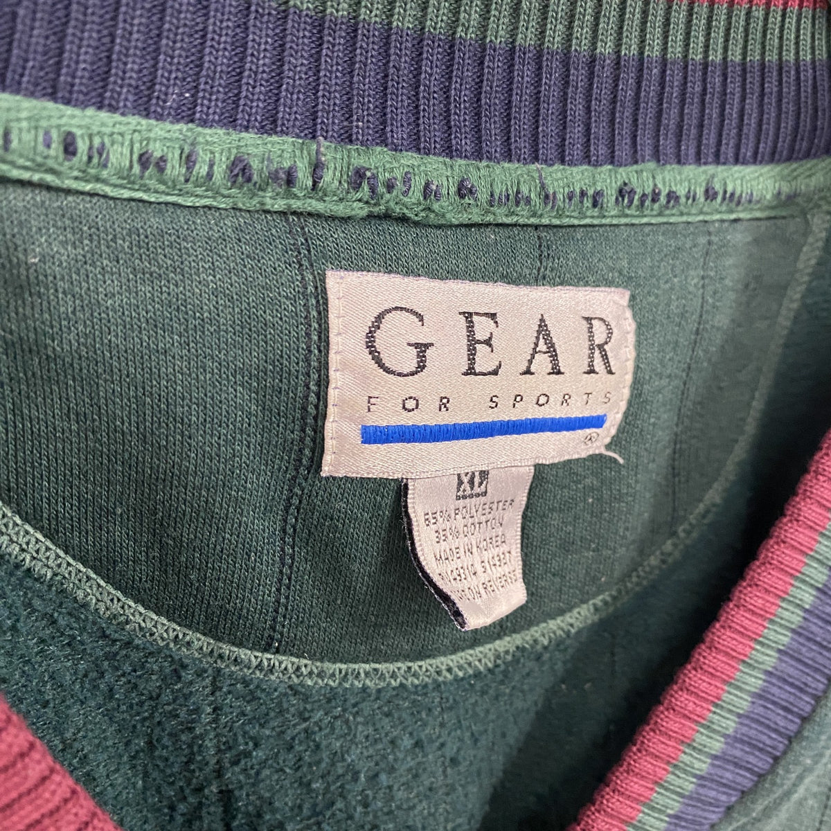 90s　GEAR　ギア　スウェット/トレーナー　ヴィンテージ　緑　グリーン　XLサイズ 　古着