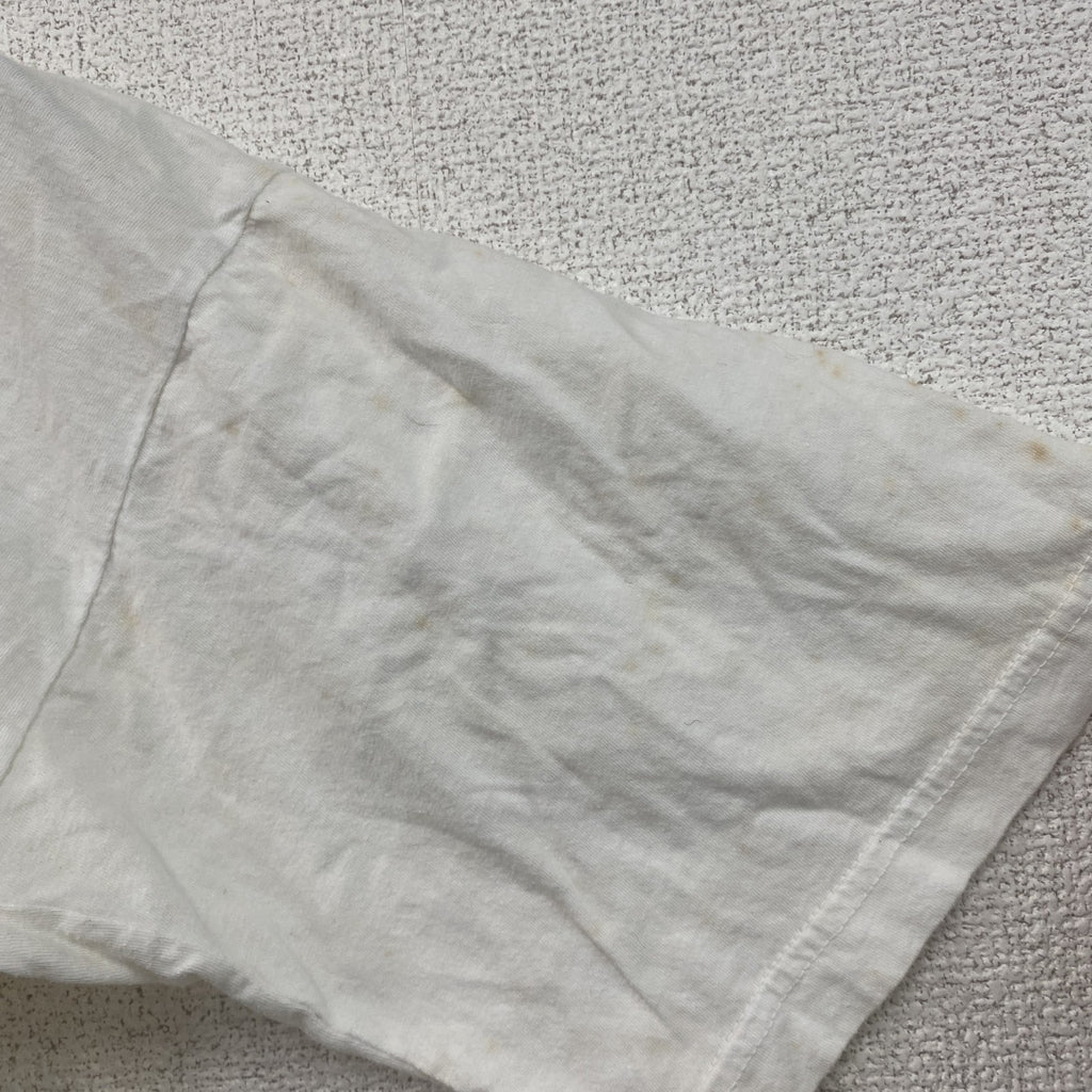 ～90s　Afhtan　半袖プリントTシャツ　ユーロヴィンテージ　白　ホワイト　Lサイズ　古着