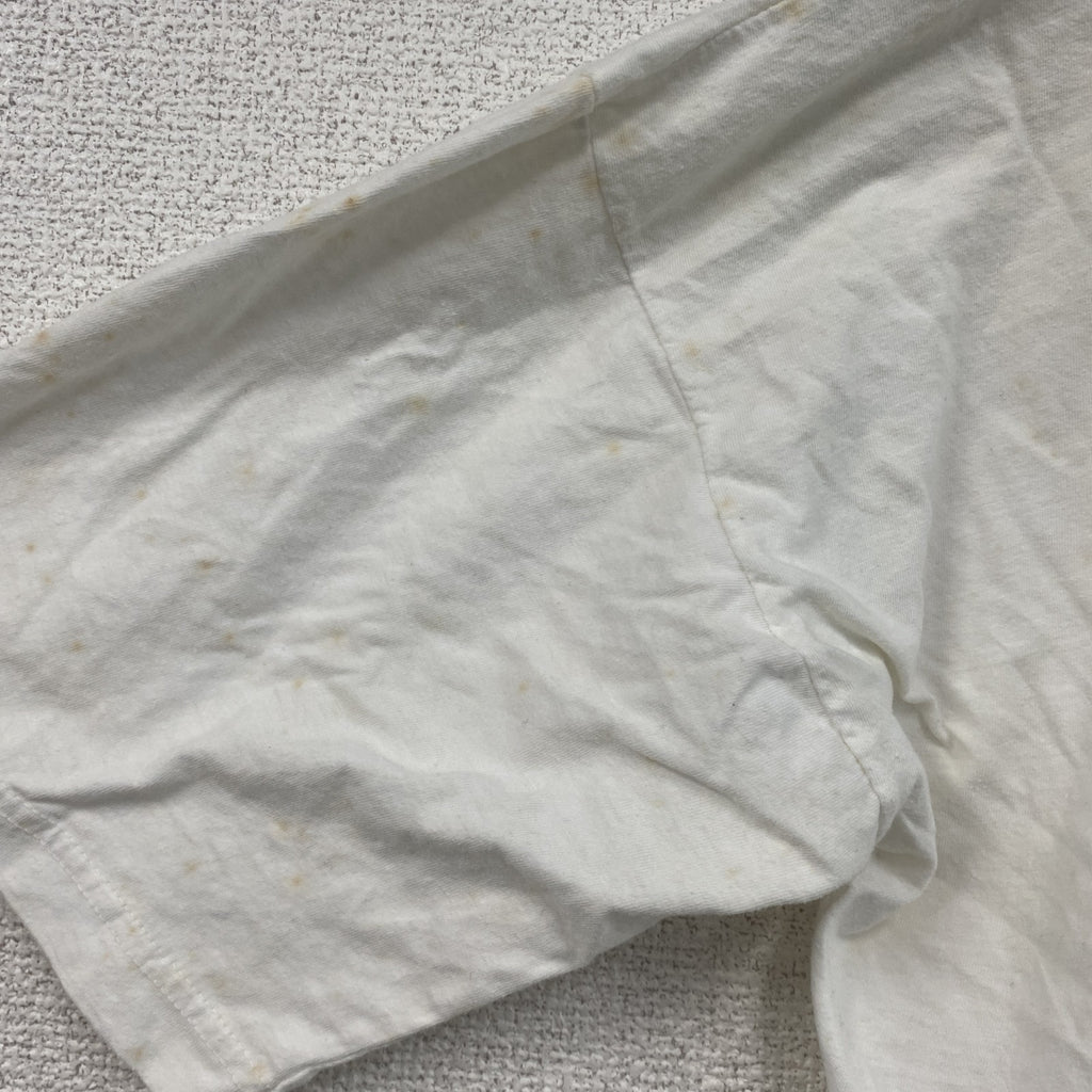 ～90s　Afhtan　半袖プリントTシャツ　ユーロヴィンテージ　白　ホワイト　Lサイズ　古着