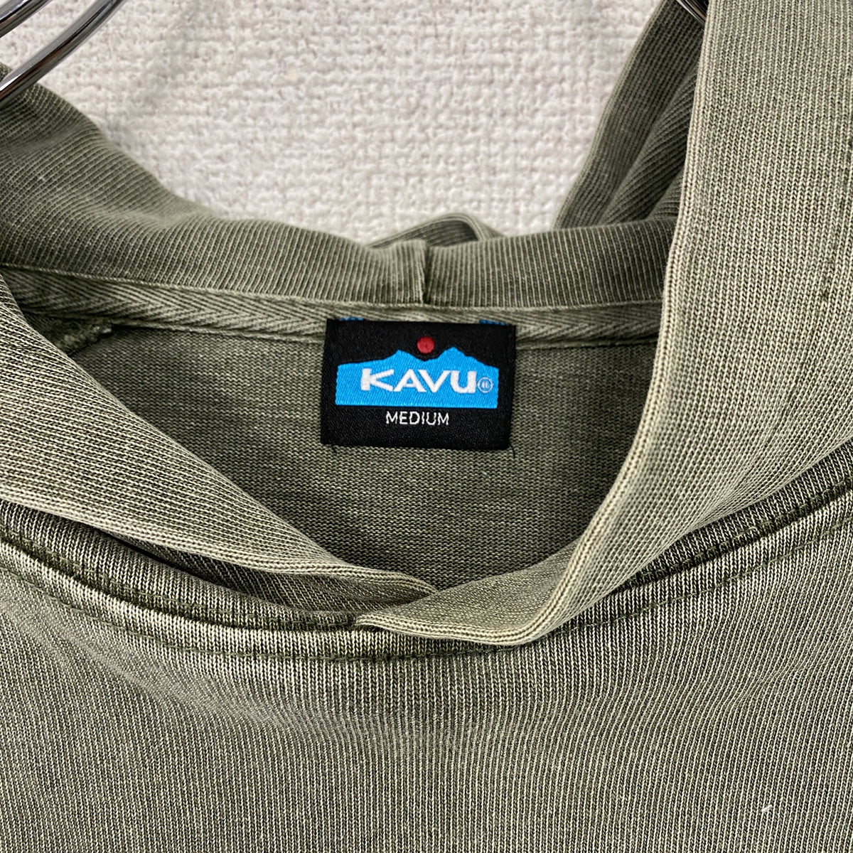 KAVU　カブー　スウェットパーカー/フーディー　カーキ　Mサイズ　古着