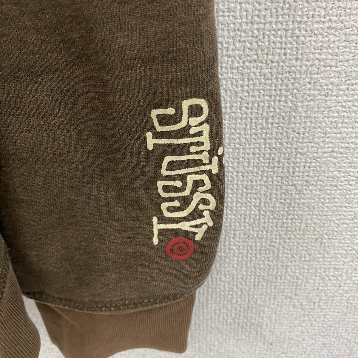 90s　Stussy　ステューシー　スウェットパーカー/フーディー　紺タグ　茶色　ブラウン　XLサイズ　　ヴィンテージ　古着