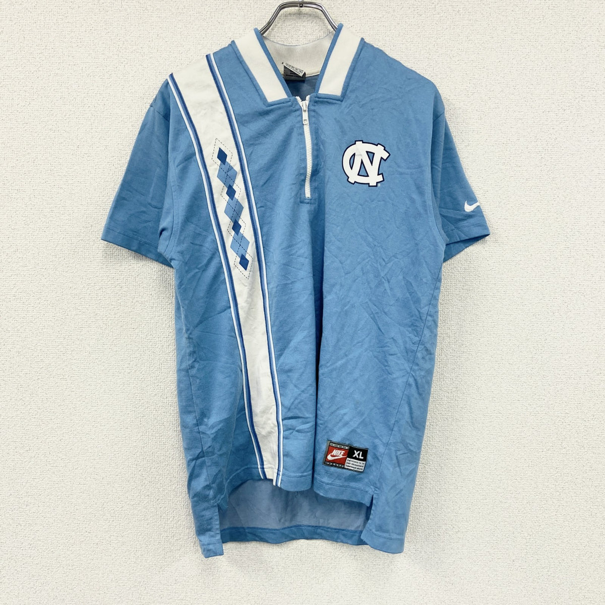 NIKE　ナイキ　ポロシャツ　水色　ライトブルー　XLサイズ　古着