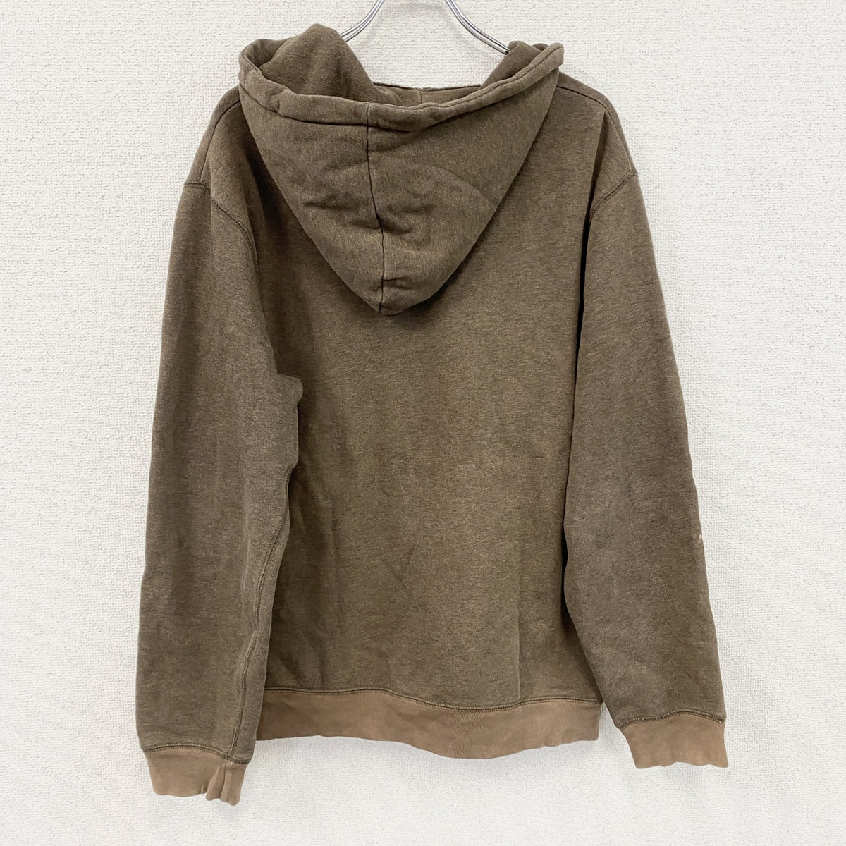 90s　Stussy　ステューシー　スウェットパーカー/フーディー　紺タグ　茶色　ブラウン　XLサイズ　　ヴィンテージ　古着