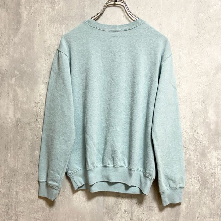 MUSIC TELEVISION　長袖プリントスウェット　トレーナー　水色　クルーネック　秋冬服　Sサイズ　古着