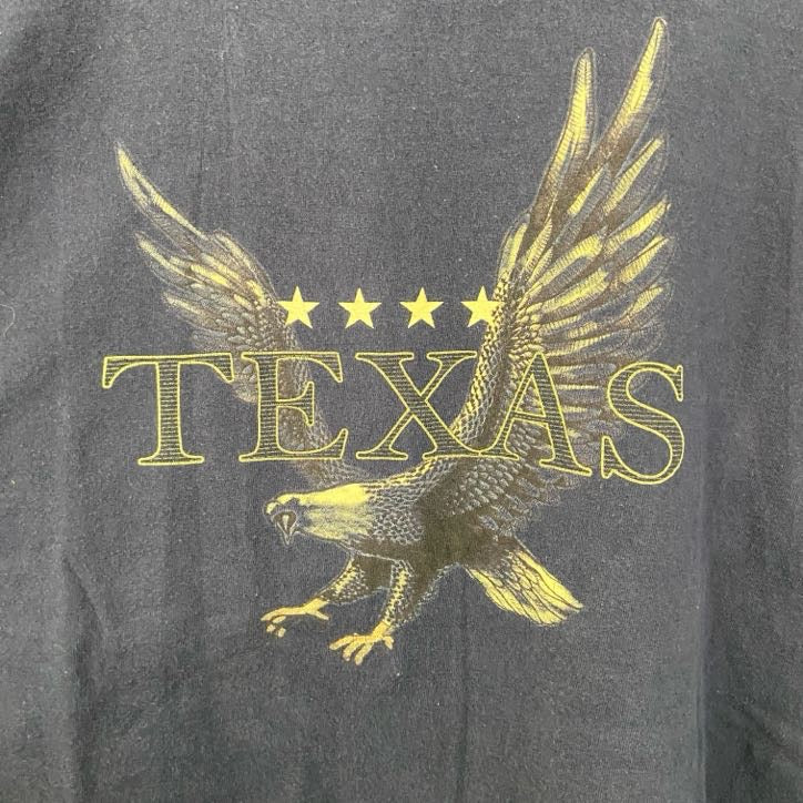 USA製　半袖プリントTシャツ　TEXAS　テキサス　鷹　eagle　ネイビー　紺　ヴィンテージ　XLサイズ　古着