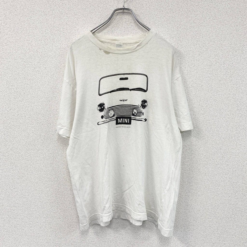 MINI　ミニ　半袖プリントTシャツ　白　ホワイト　Lサイズ　古着