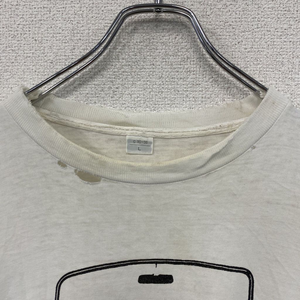 MINI　ミニ　半袖プリントTシャツ　白　ホワイト　Lサイズ　古着