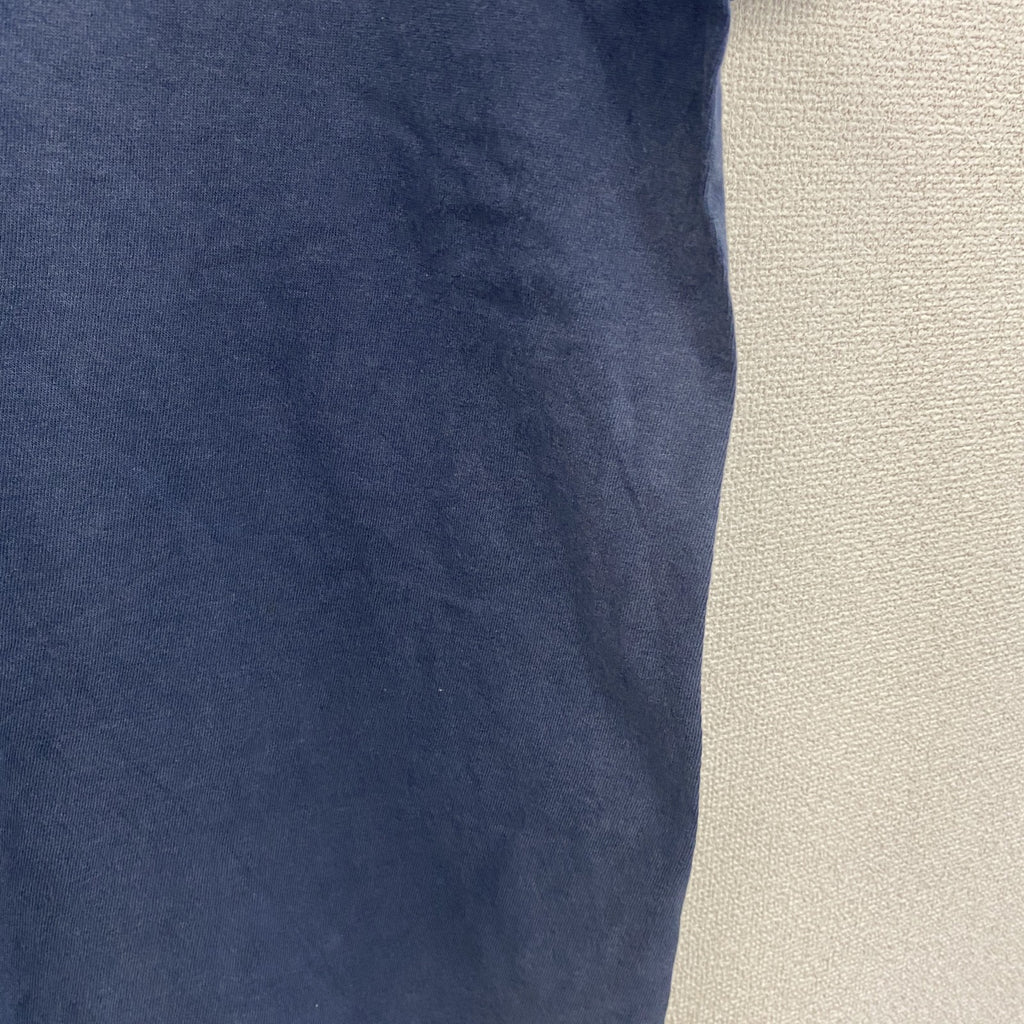 90s～　LEE　リー　半袖プリントTシャツ　フェード　デカロゴ　ヴィンテージ　紺　ネイビー　Lサイズ カットソー メンズ コットン 古着