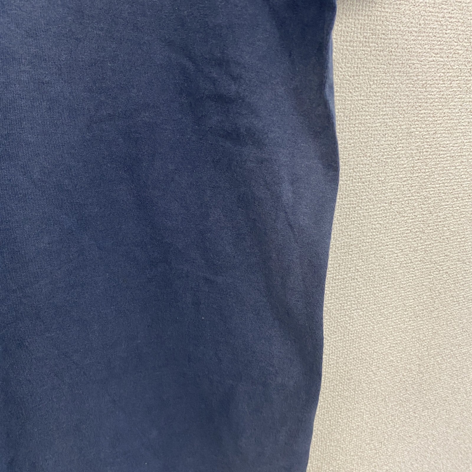 90s～　LEE　リー　半袖プリントTシャツ　フェード　デカロゴ　ヴィンテージ　紺　ネイビー　Lサイズ カットソー メンズ コットン 古着
